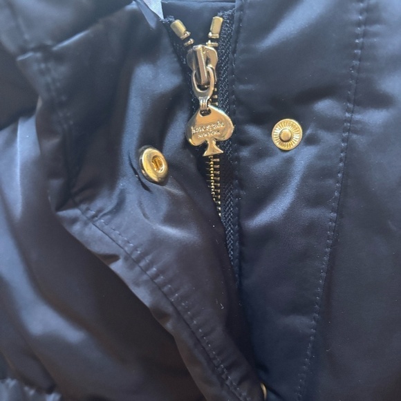 Kate Spade Black Bow Belted Puffer Jacket - Picture 7 of 12